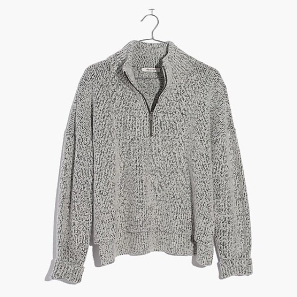 Wool Half-Zip Madewell Sweater, Size XS